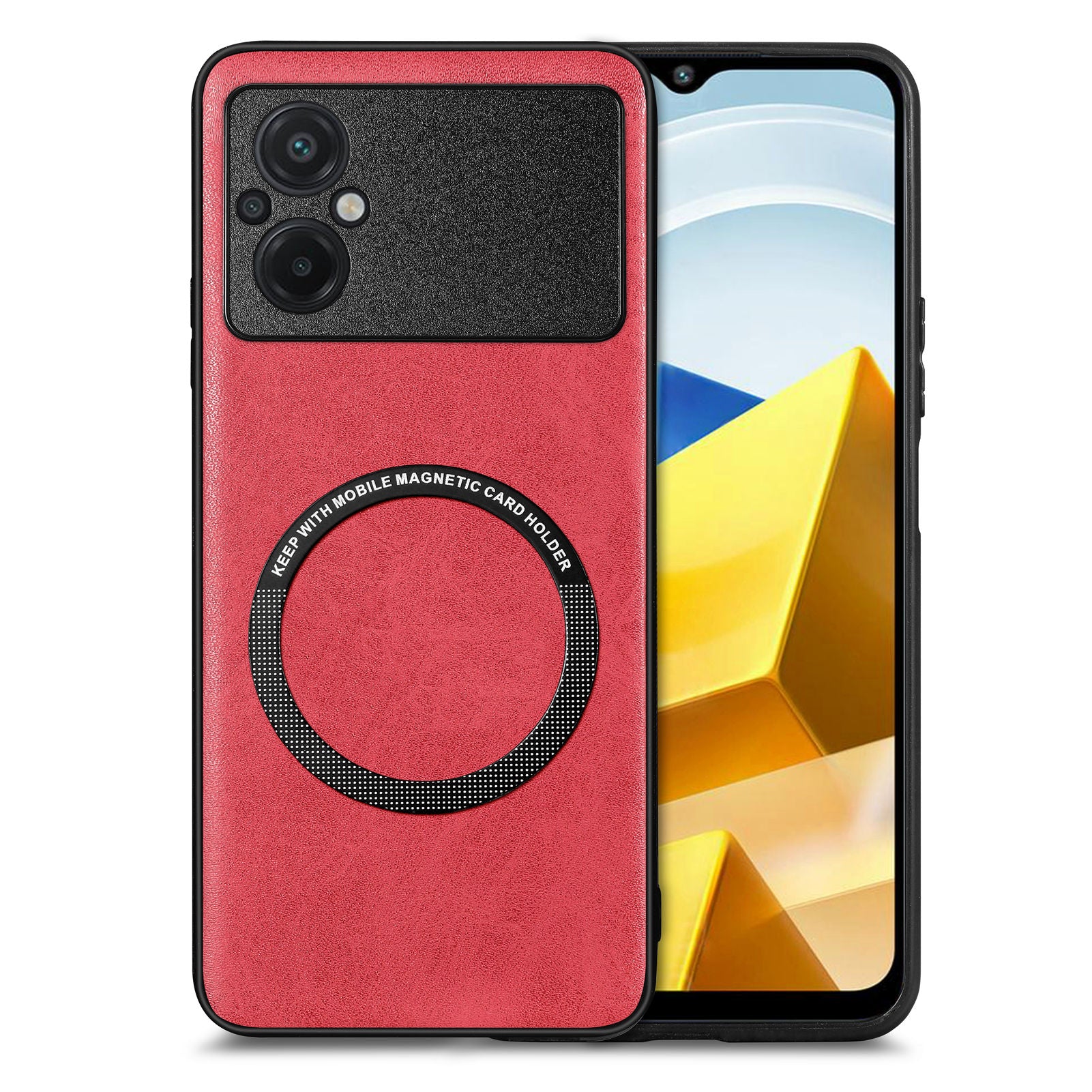 For Xiaomi Poco M5 4G Cell Phone Case Compatible with MagSafe Car Mount Metal Sheet Leather Coated PC TPU Cover For Xiaomi Poco M5 4G Cell Phone Case Compatible with MagSafe Car Mount Metal Sheet Leather Coated PC TPU Cover
